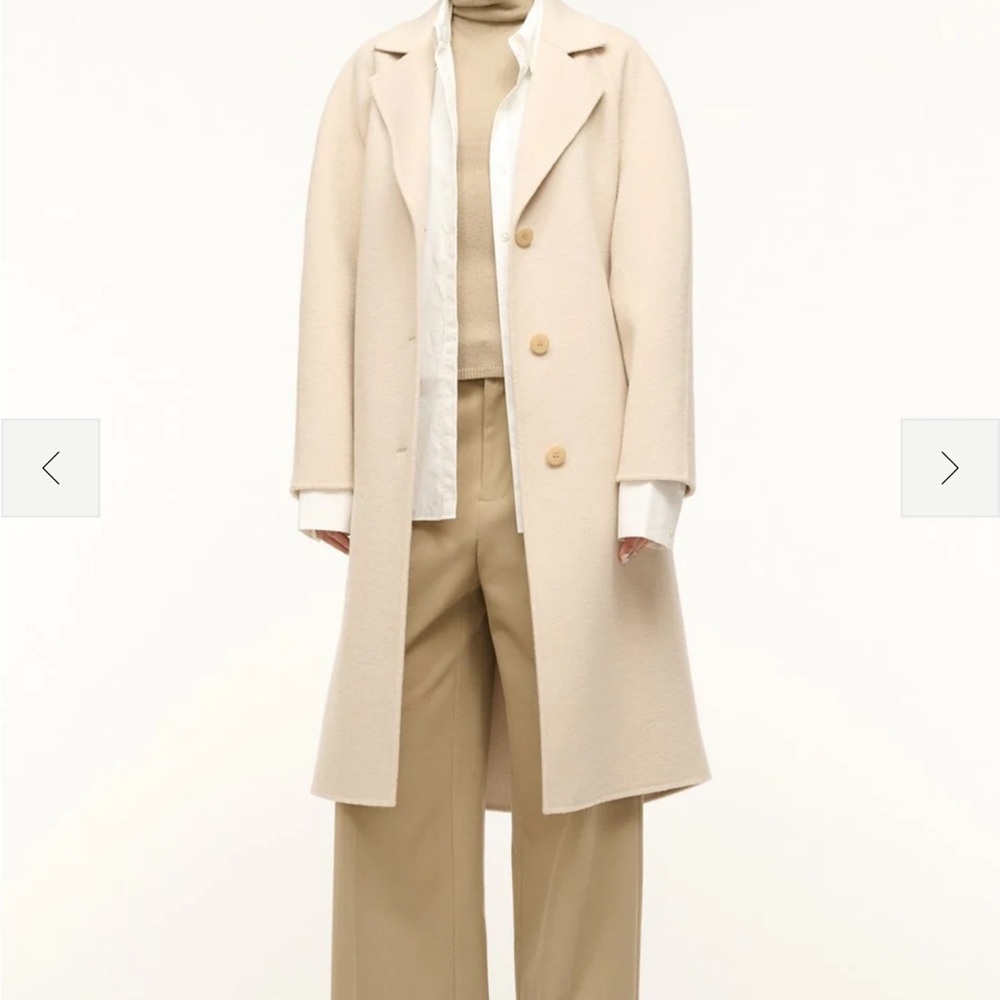 NWT STAUD OVERSIZED Chrysalis Oyster Long Coat -SIZE LARGE